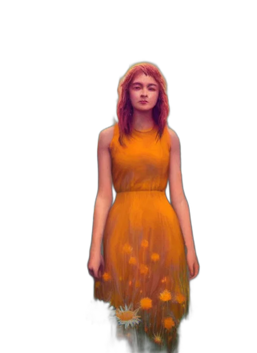 dress, staff, concept art, fantasy art transparent PNG cut-out