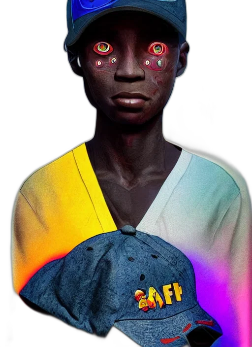face, hat, mask, jacket, photorealistic, concept art, fantasy art, watercolor transparent PNG cut-out