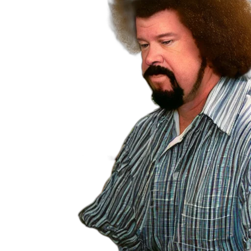 hair, jacket, staff, robot transparent PNG cut-out