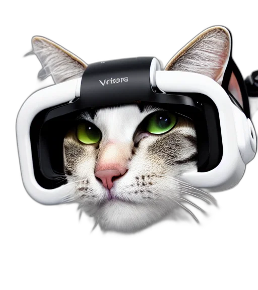 robot, animal, staff, mask, cyberpunk, 3d render, photorealistic, photo transparent PNG cut-out
