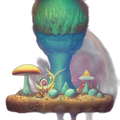 hat, crown, creature, staff transparent PNG cut-out