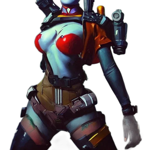 robot, weapon, staff, concept art, cyberpunk, comic book art, pixel art, greg transparent PNG cut-out