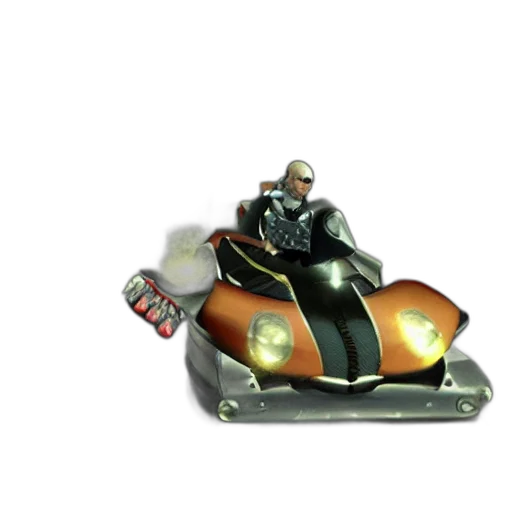 car, robot, weapon, 3d render, concept art, photorealistic, mariokart, delux transparent PNG cut-out