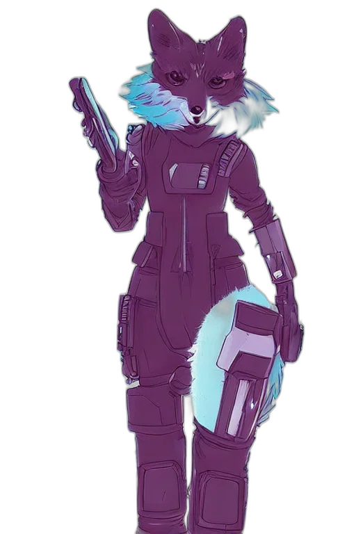 robot, staff, weapon, jacket, cyberpunk, concept art, vaporwave, pixel art transparent PNG cut-out