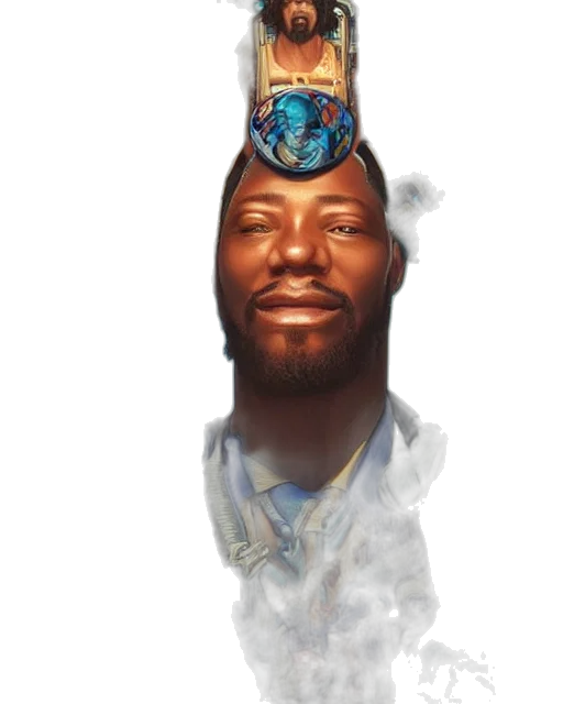 crown, staff, hat, face transparent PNG cut-out