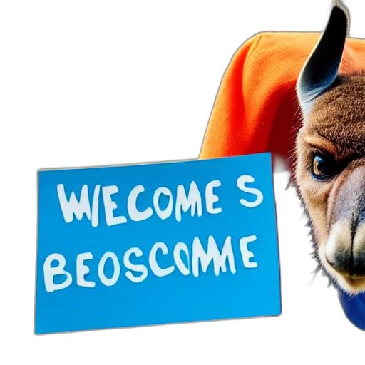 portrait, photo, kangaroo, wearing transparent PNG cut-out