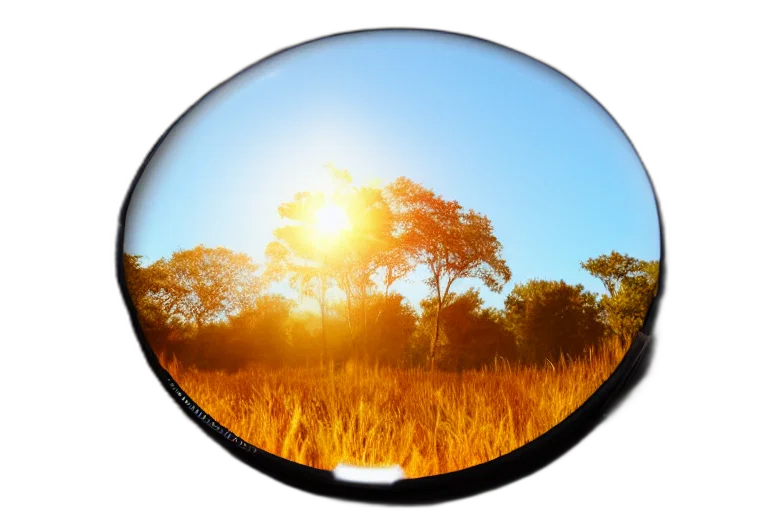 hat, tree, hair, photorealistic, 3d render, sunset, golden, earth tones transparent PNG cut-out