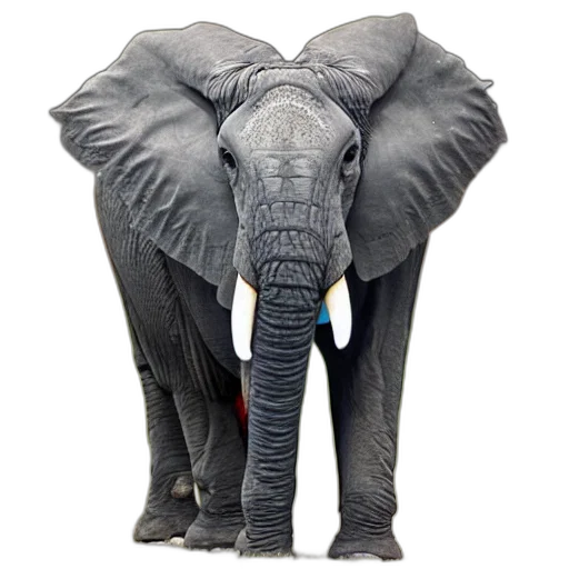 animal, creature, hat, umbrella, photorealistic, 3d render, concept art, elepheagle transparent PNG cut-out