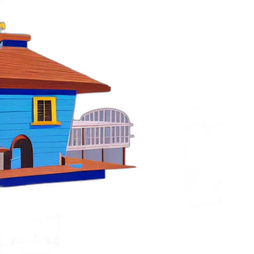 building, furniture, 3d render, concept art transparent PNG cut-out