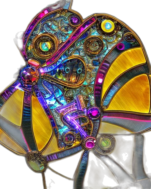jewelry, robot, mask, crown, cyberpunk, 3d render, concept art, photorealistic transparent PNG cut-out