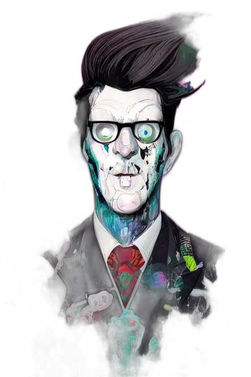 face, creature, robot, mask, cartoon, concept art, comic book art, cyberpunk transparent PNG cut-out