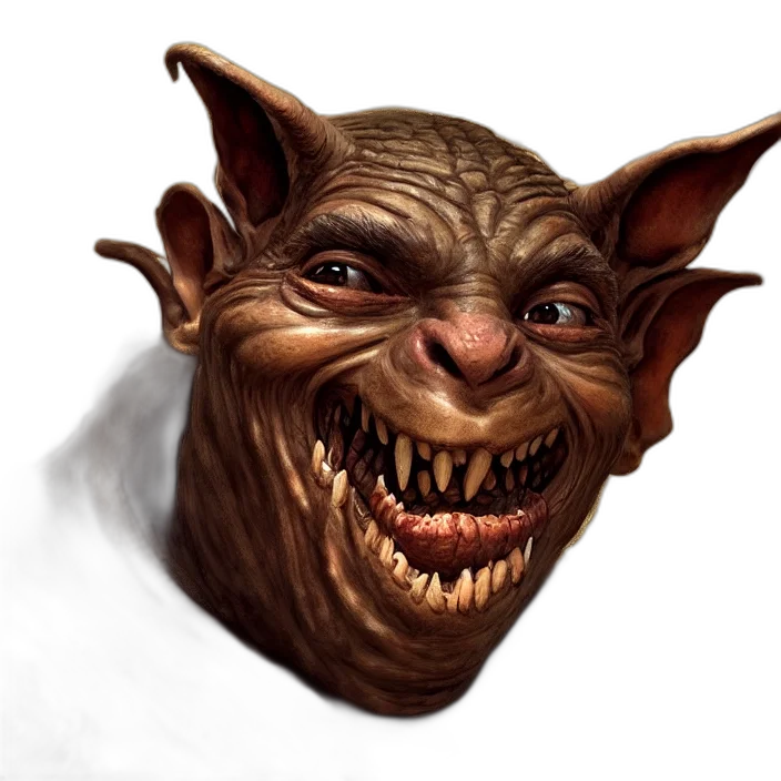 face, creature, mask, staff transparent PNG cut-out