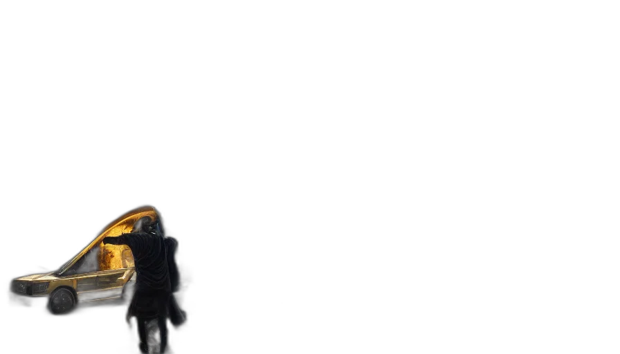 jacket, staff, umbrella, robot transparent PNG cut-out