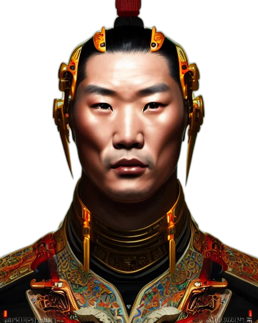 face, staff, crown, robot, photorealistic, concept art, fantasy art, cyberpunk transparent PNG cut-out