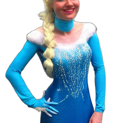 dress, elsa, wearing, costume transparent PNG cut-out