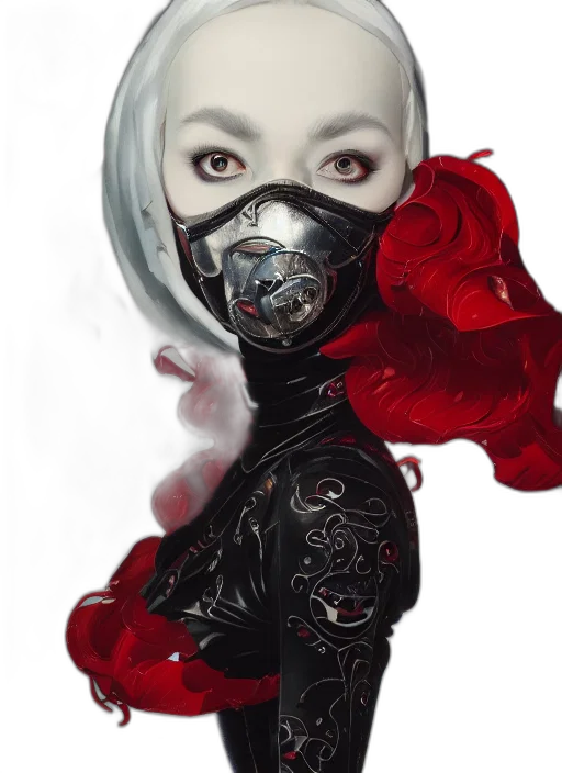 mask, robot, face, fantasy art transparent PNG cut-out