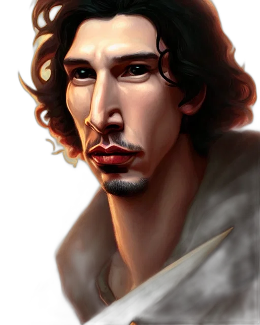 face, staff, photorealistic, fantasy art, comic book art, concept art, cute, little transparent PNG cut-out