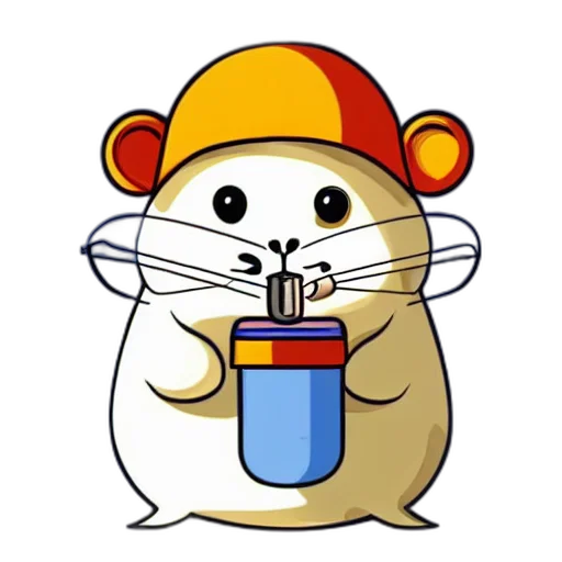 concept art, pixel art, cartoon, hamster transparent PNG cut-out