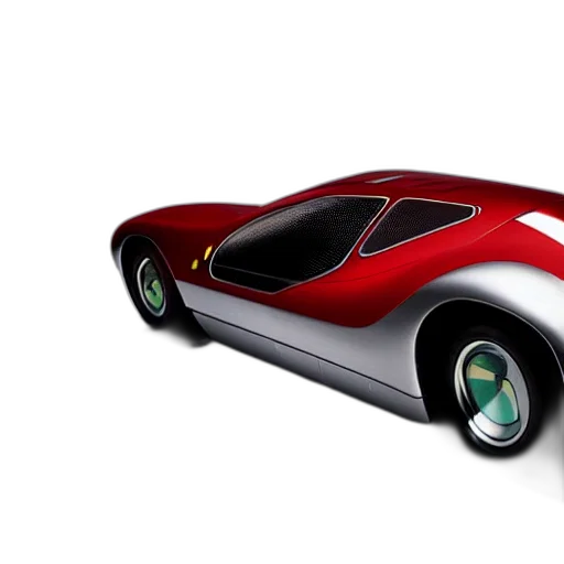car, 3d render, concept art, photorealistic, retro, futuristic, ferrari, concept transparent PNG cut-out