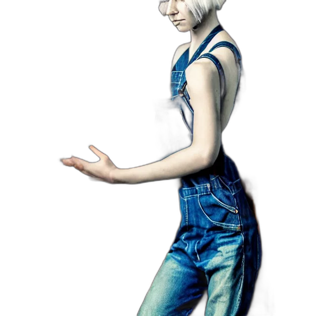 dress, robot, jacket, hair, concept art, photorealistic, watercolor, fantasy art transparent PNG cut-out