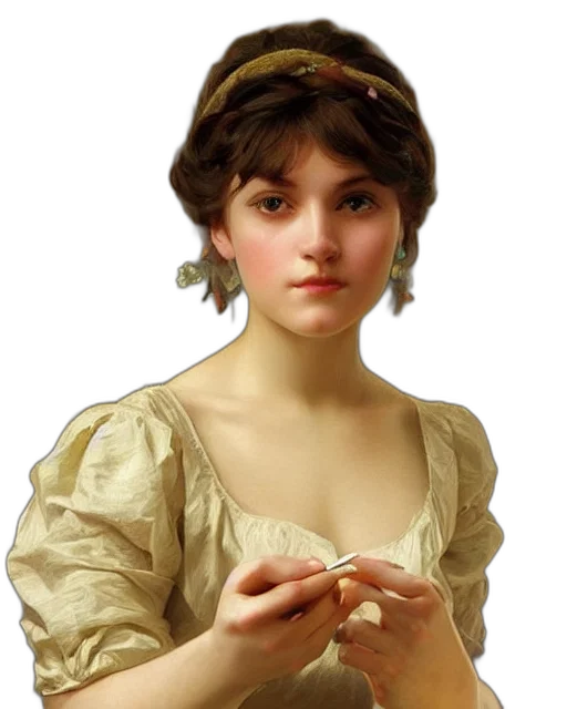 jewelry, dress, face, hat, photorealistic, oil painting, fantasy art, concept art transparent PNG cut-out