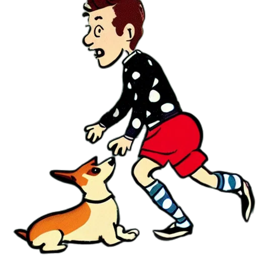 animal, staff, cartoon, concept art, comic book art, city street, illustration, french transparent PNG cut-out