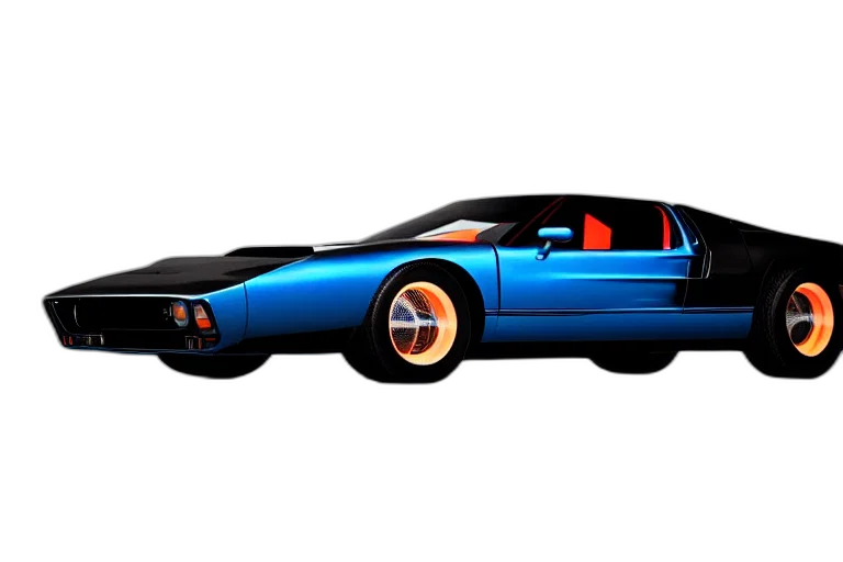 car, concept art, 3d render, photorealistic, pixel art, designed, john, delorean transparent PNG cut-out