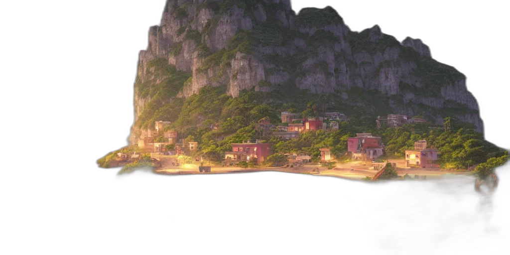 sword, concept art, 3d render, photorealistic, fantasy art, fog, city street, sunset transparent PNG cut-out