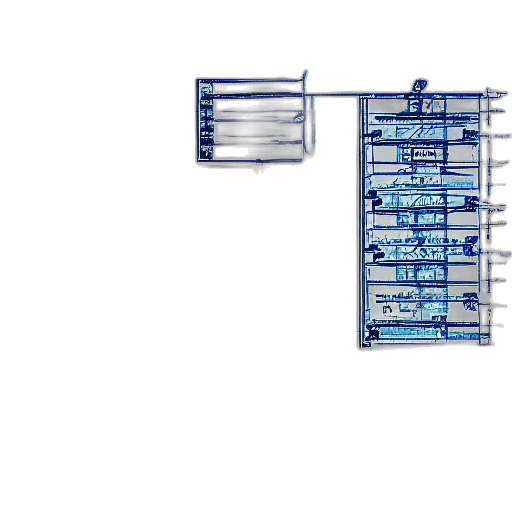 3d render, turbo, encabulator, blueprint transparent PNG cut-out