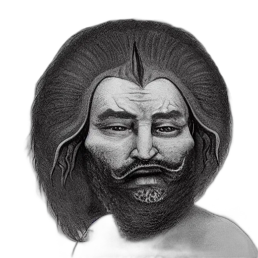 hair, face, mask, crown, pencil sketch, photorealistic, fantasy art, concept art transparent PNG cut-out