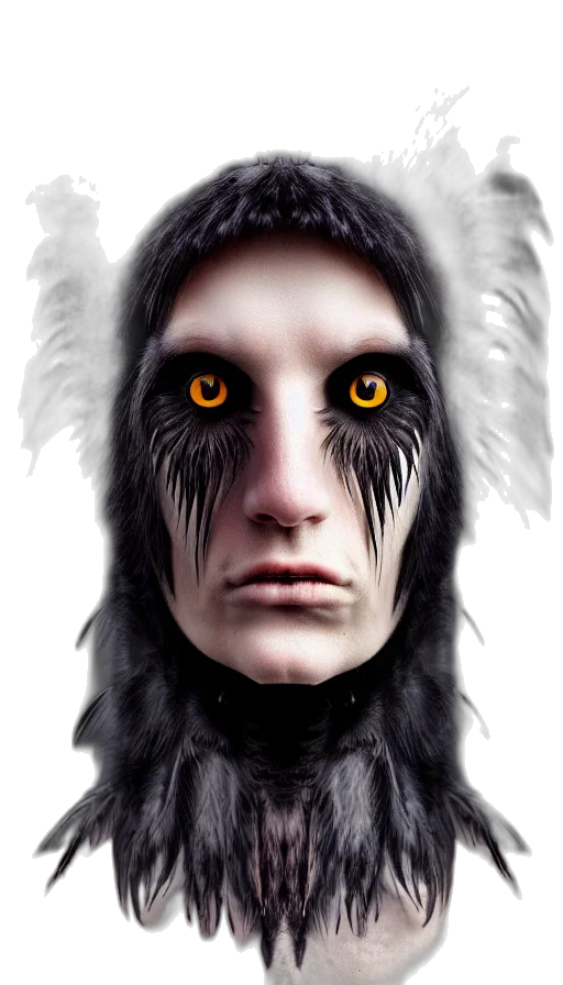 mask, creature, face, animal, fantasy art, photorealistic, concept art, 3d render transparent PNG cut-out