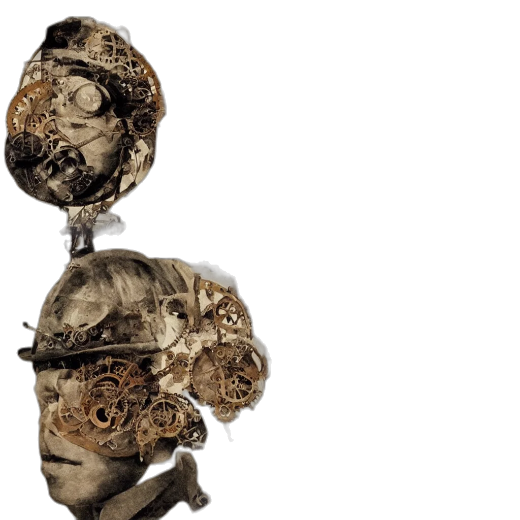 mask, hat, face, crown, 3d render, concept art, photorealistic, earth tones transparent PNG cut-out