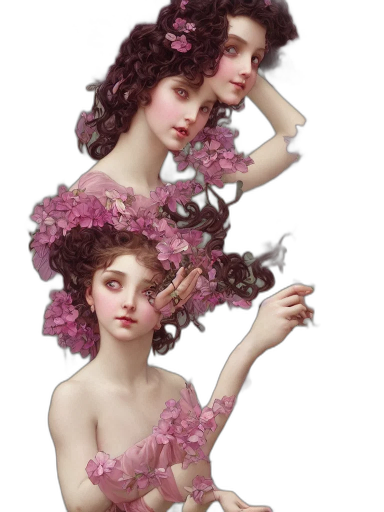 jewelry, dress, crown, flower, 3d render, fantasy art, photorealistic, concept art transparent PNG cut-out