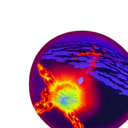 hair, vaporwave, outer space, fire transparent PNG cut-out