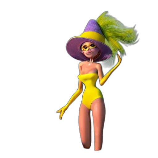 hat, staff, dress, hair transparent PNG cut-out