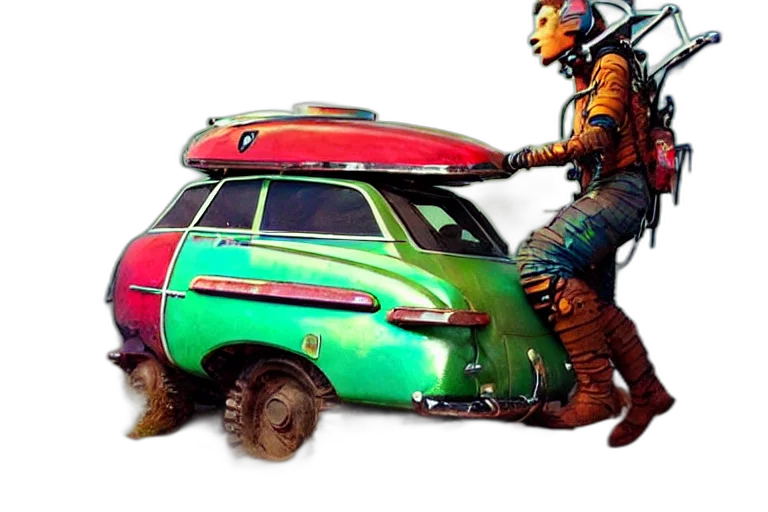 car, weapon, concept art, 3d render transparent PNG cut-out