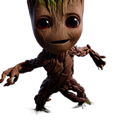 creature, animal, tree, staff, concept art, 3d render, comic book art, pixel art transparent PNG cut-out