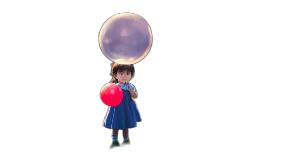 umbrella, dress, creature, staff, 3d render, concept art, anime, photorealistic transparent PNG cut-out