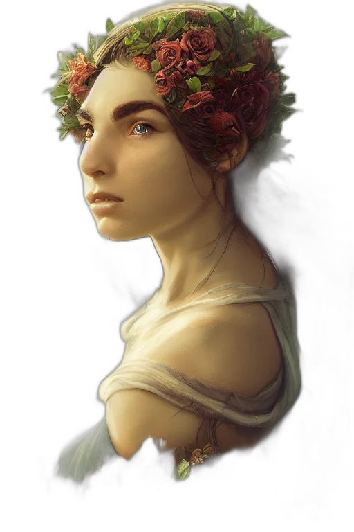 crown, face, flower, jewelry transparent PNG cut-out