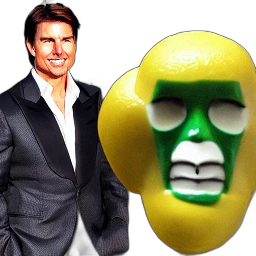mask, jacket, face, food, photorealistic, 3d render, tom, cruise transparent PNG cut-out