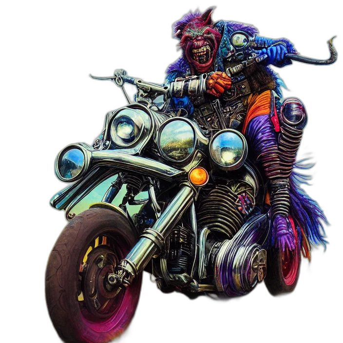 concept art, fantasy art, comic book art, cyberpunk transparent PNG cut-out