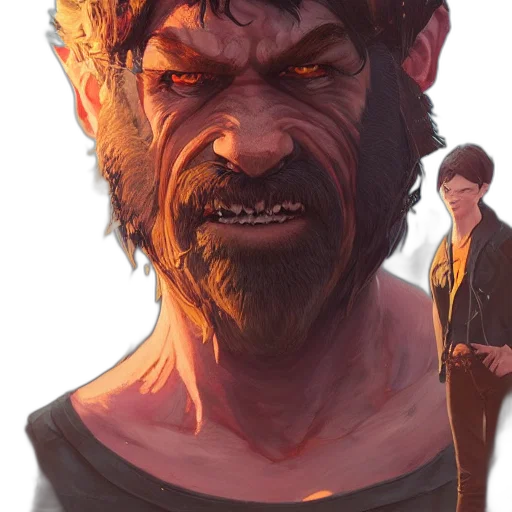 face, creature, staff, mask transparent PNG cut-out