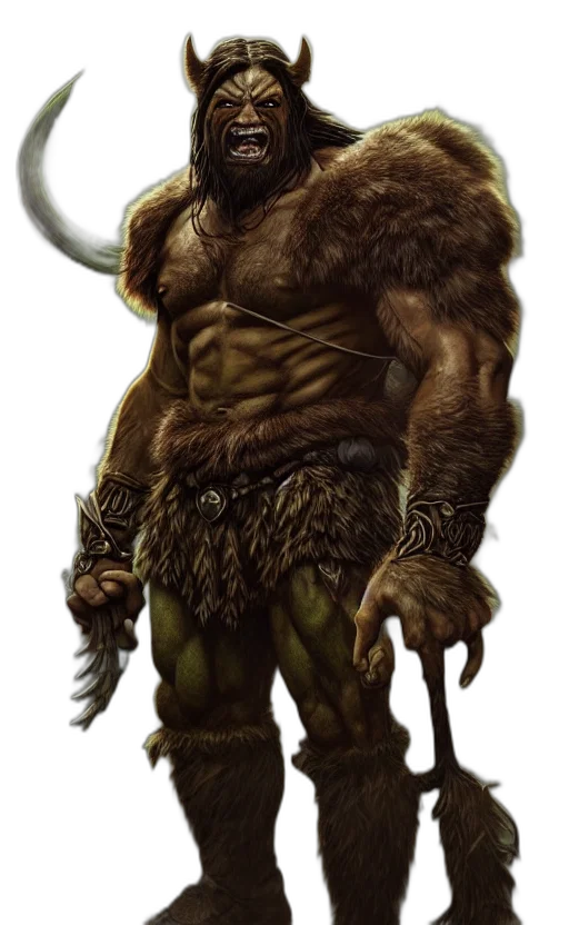 creature, animal, staff, fantasy art transparent PNG cut-out