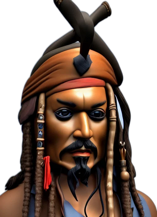 face, staff, mask, 3d render transparent PNG cut-out