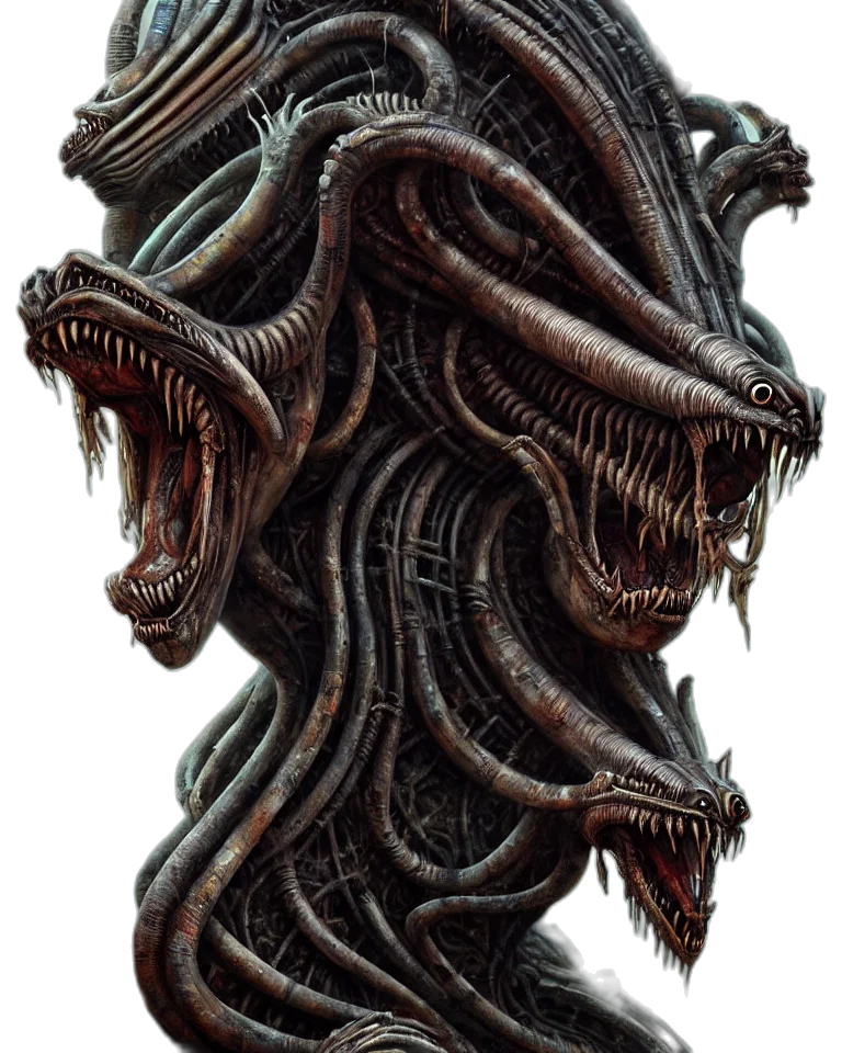 creature, hair, mask, dragon transparent PNG cut-out