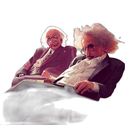 concept art, photorealistic, comic book art, fantasy art, fire, einstein, stephen, hawking transparent PNG cut-out