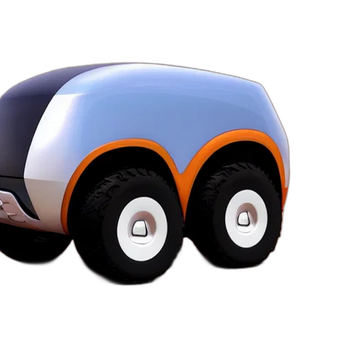 car, robot, 3d render, concept art transparent PNG cut-out
