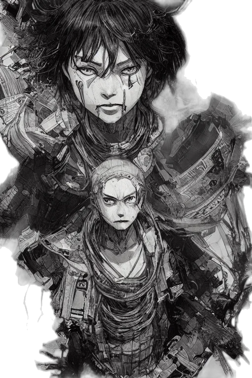 weapon, face, concept art, comic book art, cyberpunk, fantasy art, outer space, fire transparent PNG cut-out