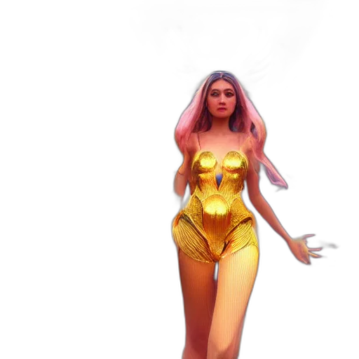 dress, creature, hair, concept art transparent PNG cut-out
