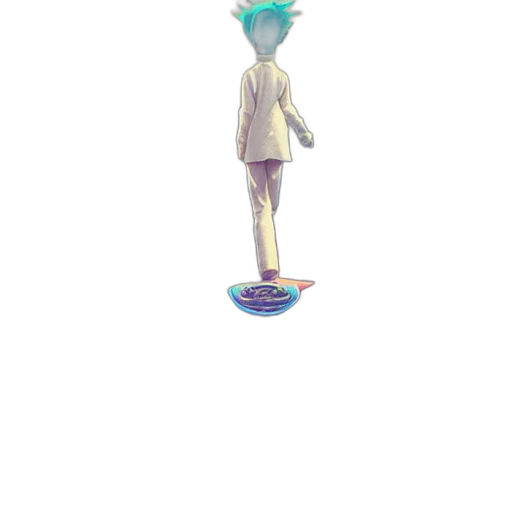 staff, creature, robot, hat transparent PNG cut-out